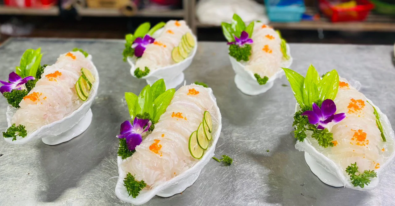 Cá Bơn Hàn Quốc sashimi